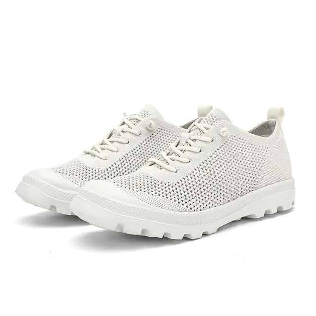 BQ003 Summer Stretch-Fabric Lace-Up Casual Shoes