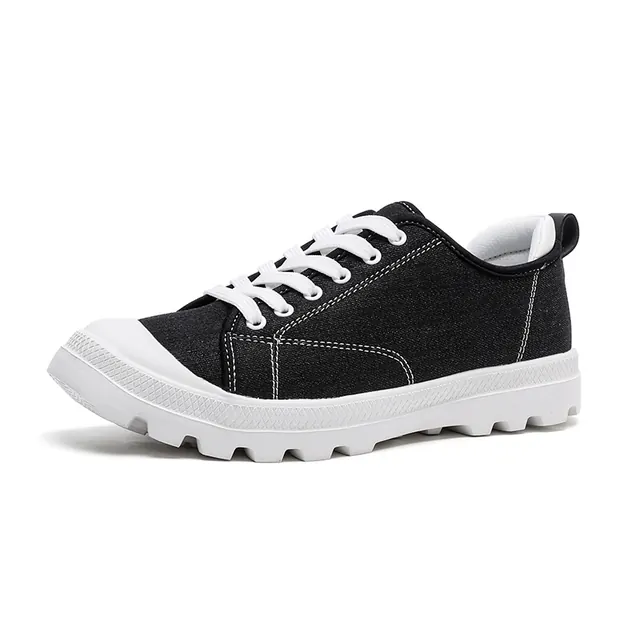 BQ010 Stretch Fabric Toe-Cap Lace-Up Walking Shoes