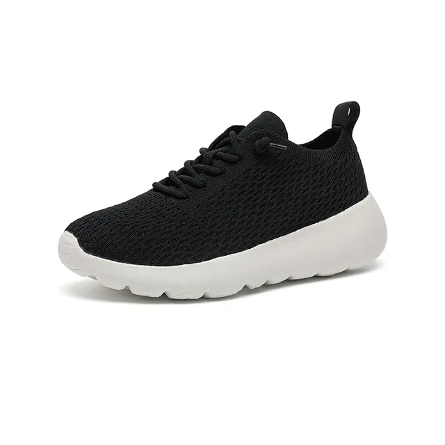 BQ019 Honeycomb-Knit Lace-Up Casual Walking Shoes