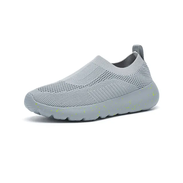 BQ025 Low-Cut Chevron Knit Slip-On Shoes