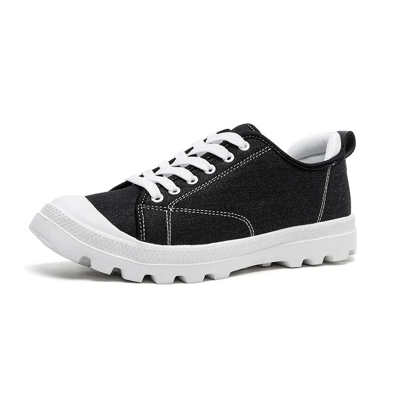 BQ010 Stretch Fabric Toe-Cap Lace-Up Walking Shoes