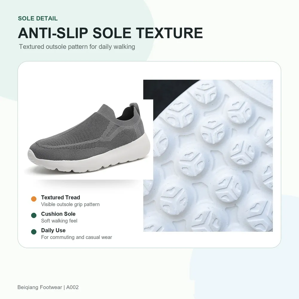 BQ011 Men's Textile Slip-On Walking Shoes product view 4