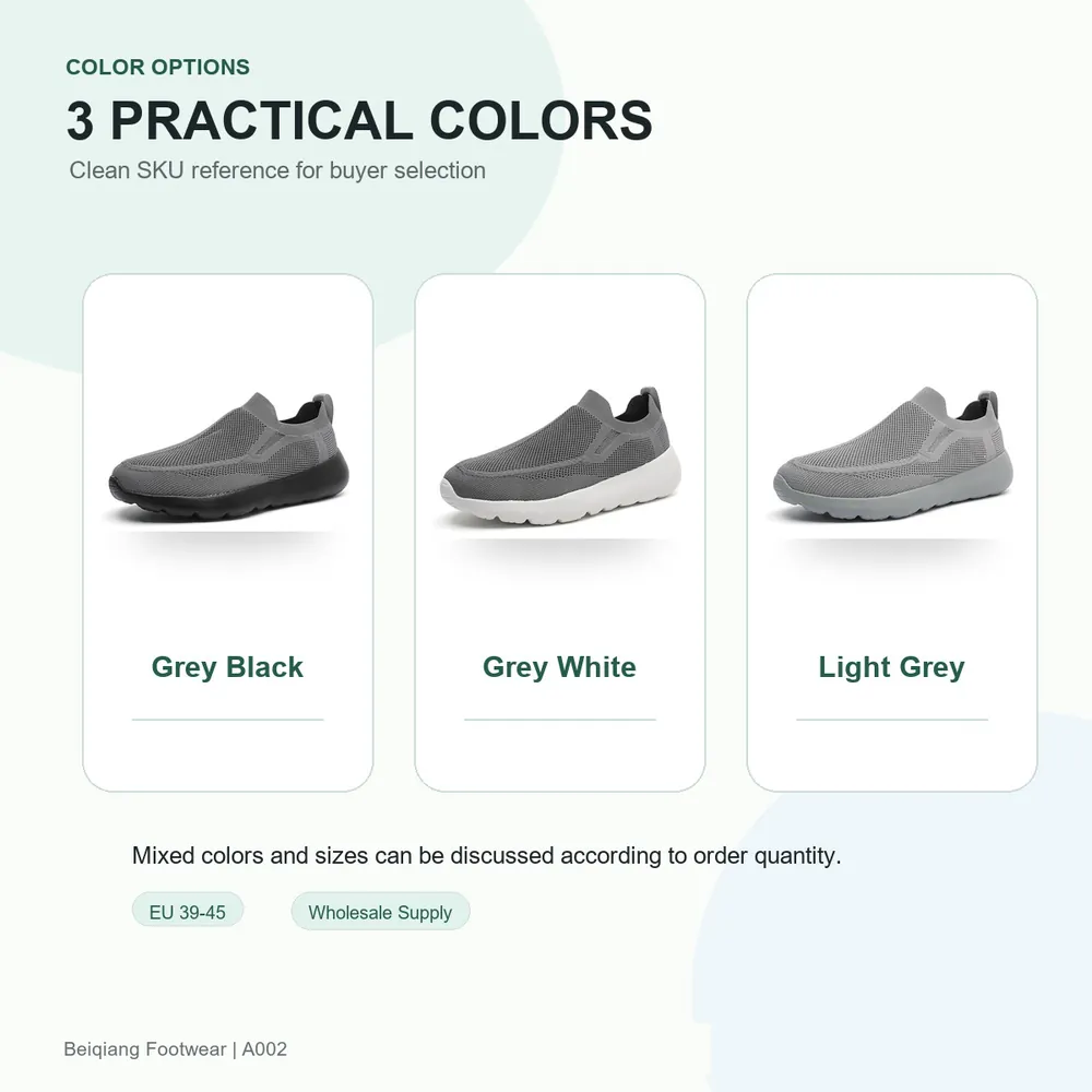 BQ011 Men's Textile Slip-On Walking Shoes product view 5