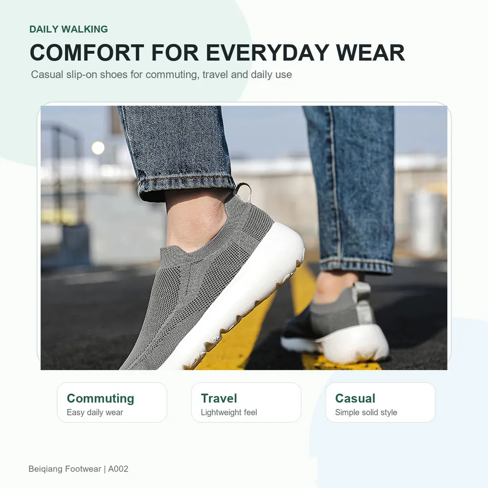 BQ011 Men's Textile Slip-On Walking Shoes product view 6