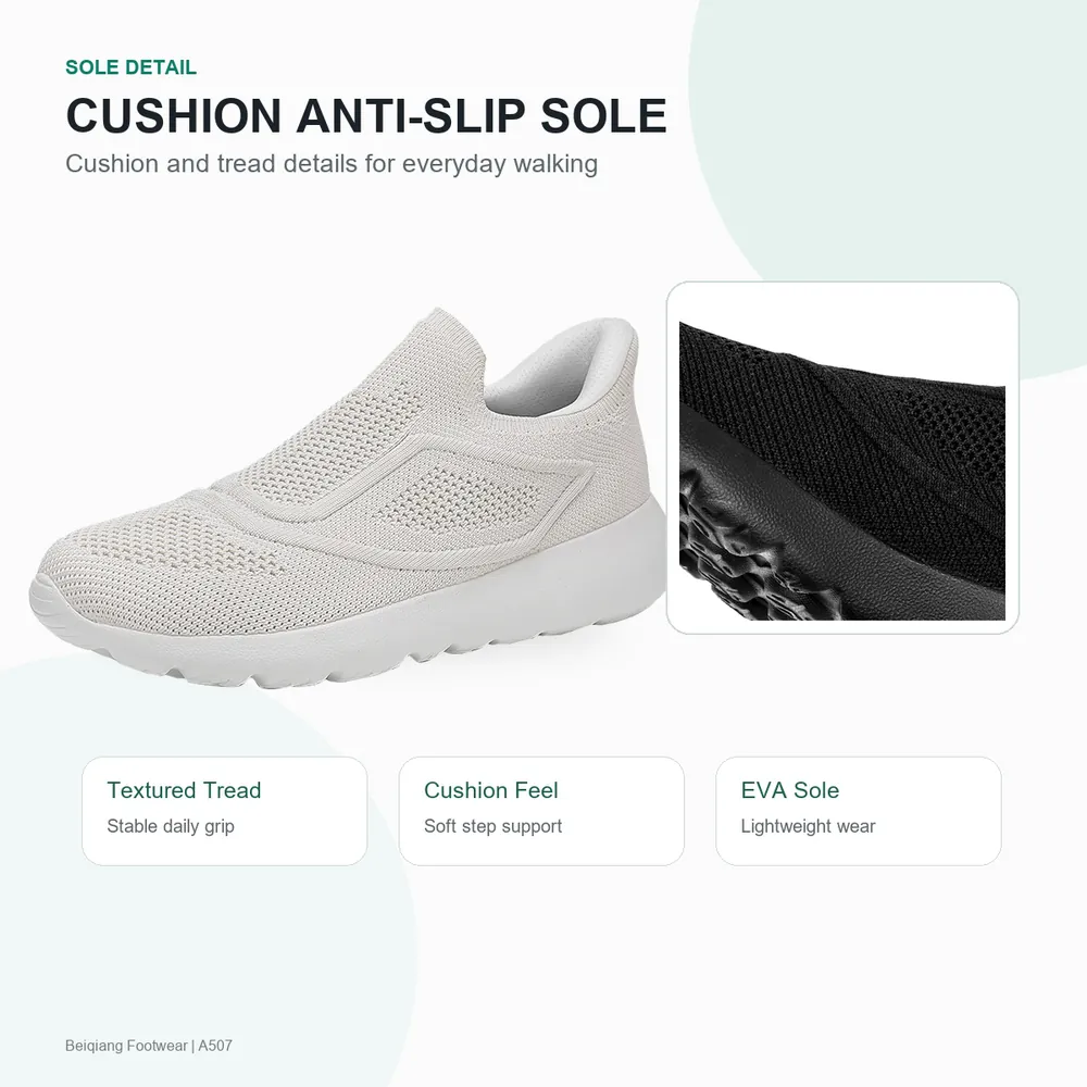 BQ014 Stretch Textile Slip-On Walking Shoes product view 4