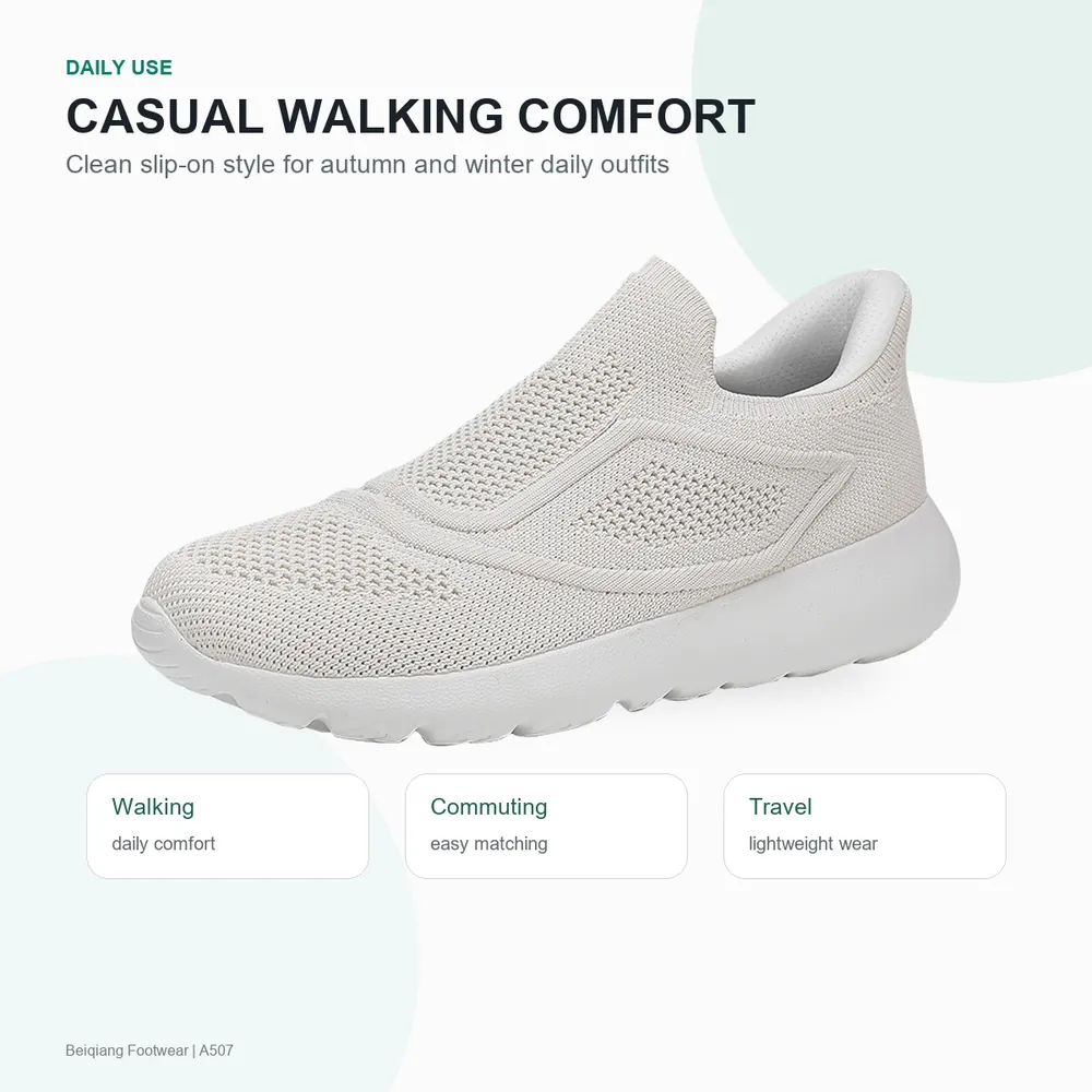 BQ014 Stretch Textile Slip-On Walking Shoes product view 6