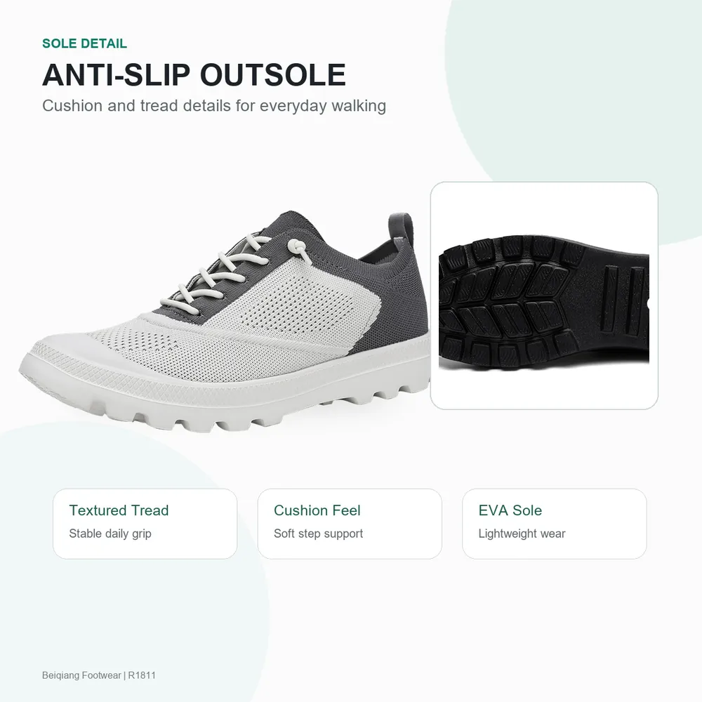 BQ015 Autumn Winter Textile Lace-Up Walking Shoes product view 4