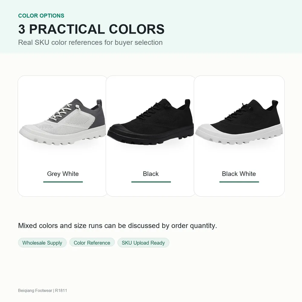 BQ015 Autumn Winter Textile Lace-Up Walking Shoes product view 5