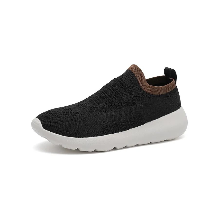 BQ023 Knit Textile Low-Cut Slip-On Walking Shoes product view 3