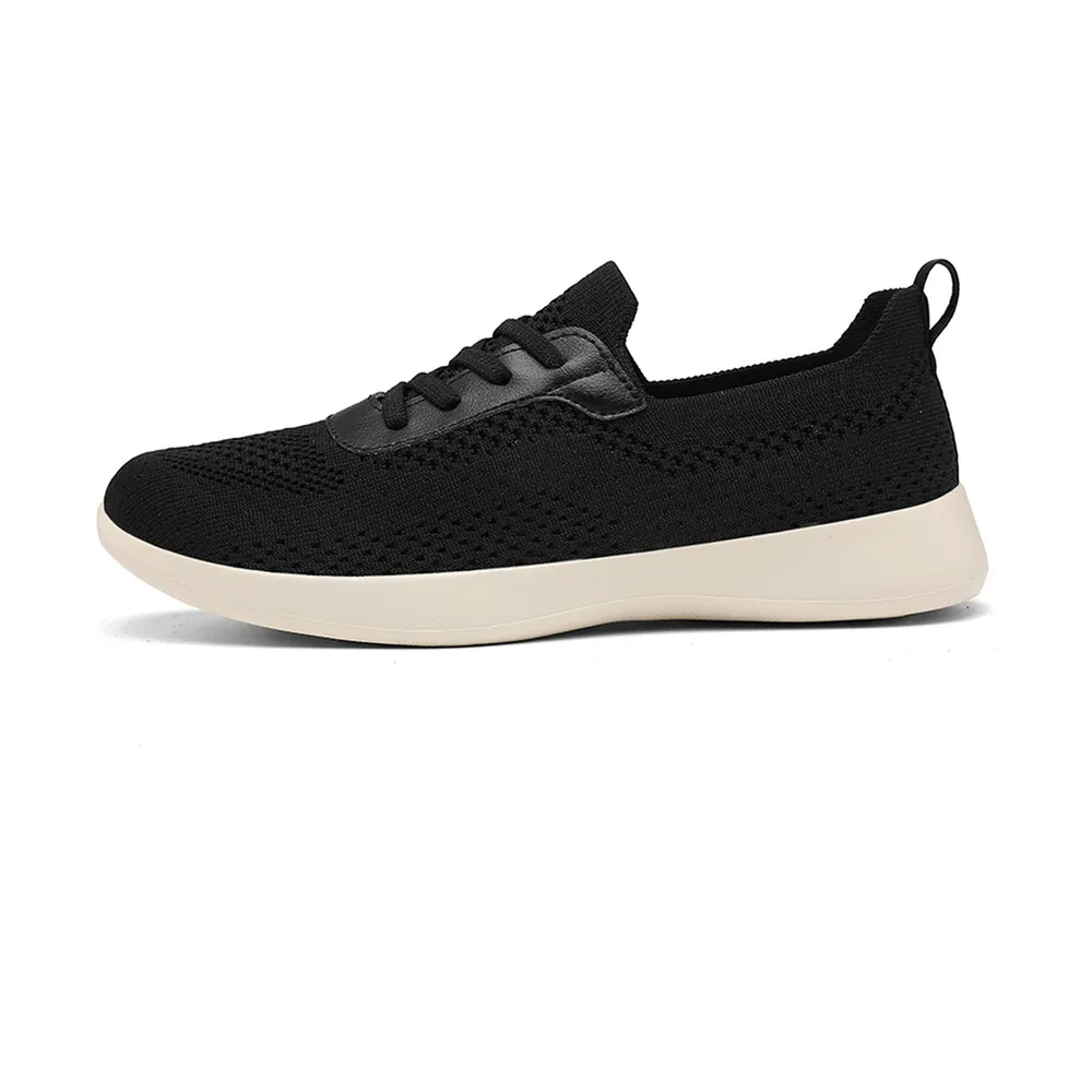 BQ026 Breathable Eyelet Knit Lace-Up Walking Shoes