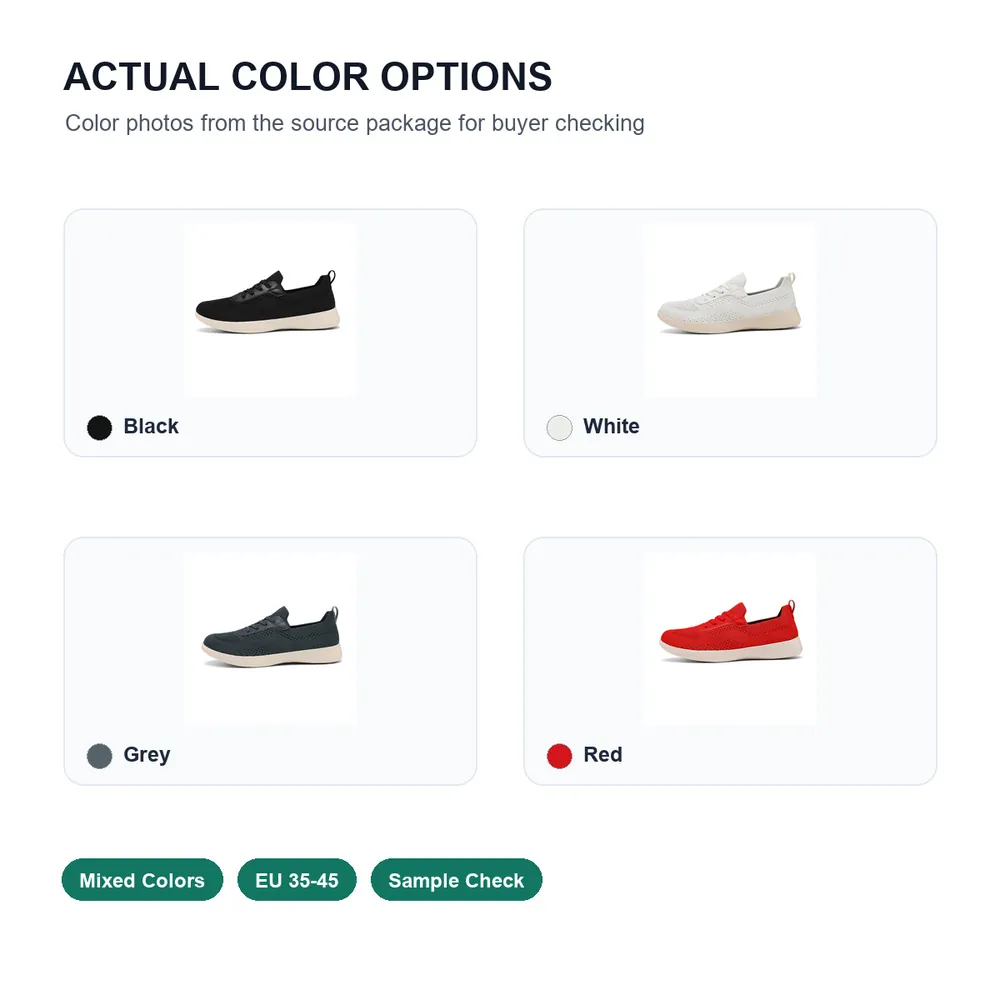 BQ026 Breathable Eyelet Knit Lace-Up Walking Shoes product view 5