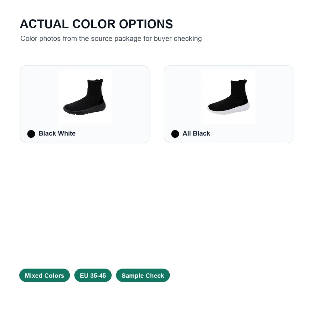 BQ029 High-Top Sock Knit Walking Shoes product view 5