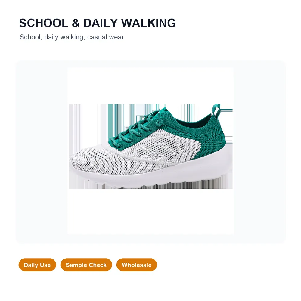 BQ030 Kids Mesh Lace-Up Walking Shoes product view 6