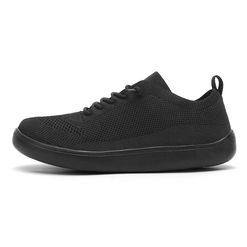 BQ031 Wide Toe Box Knit Lace-Up Walking Shoes product view 4