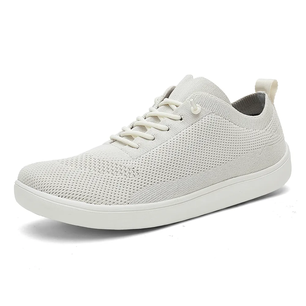 BQ031 Wide Toe Box Knit Lace-Up Walking Shoes product view 5