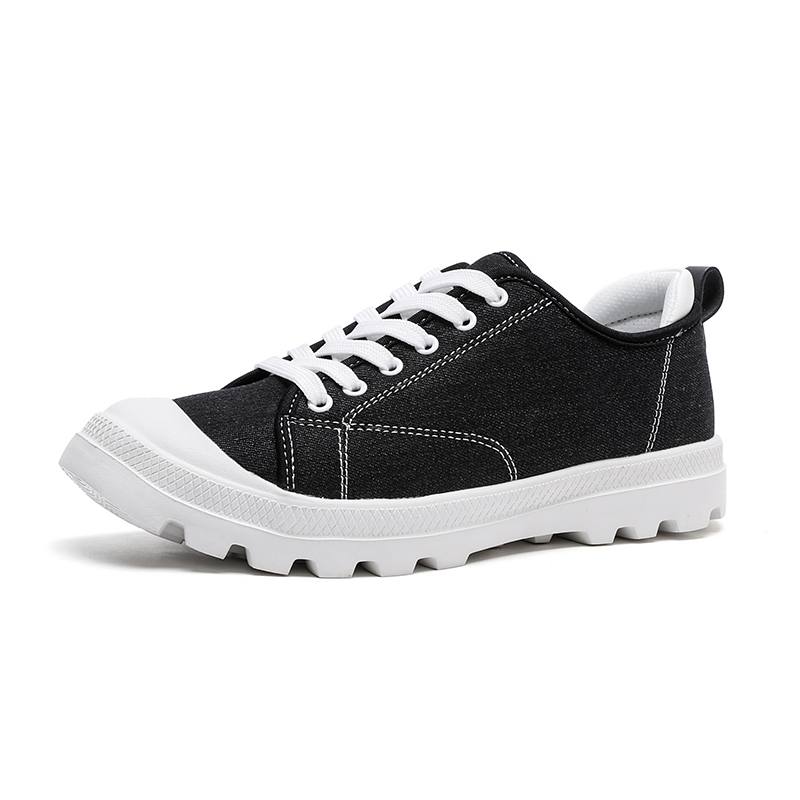 BQ010 Stretch Fabric Toe-Cap Lace-Up Walking Shoes