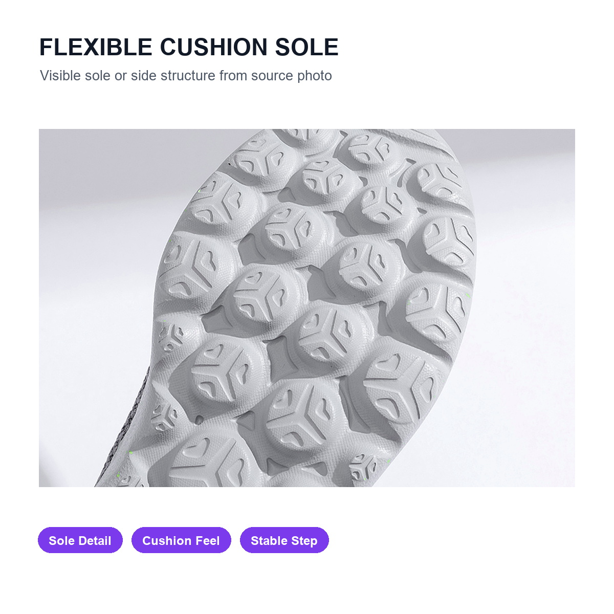 BQ023 Soft Knit Slip-On Walking Shoes product view 4