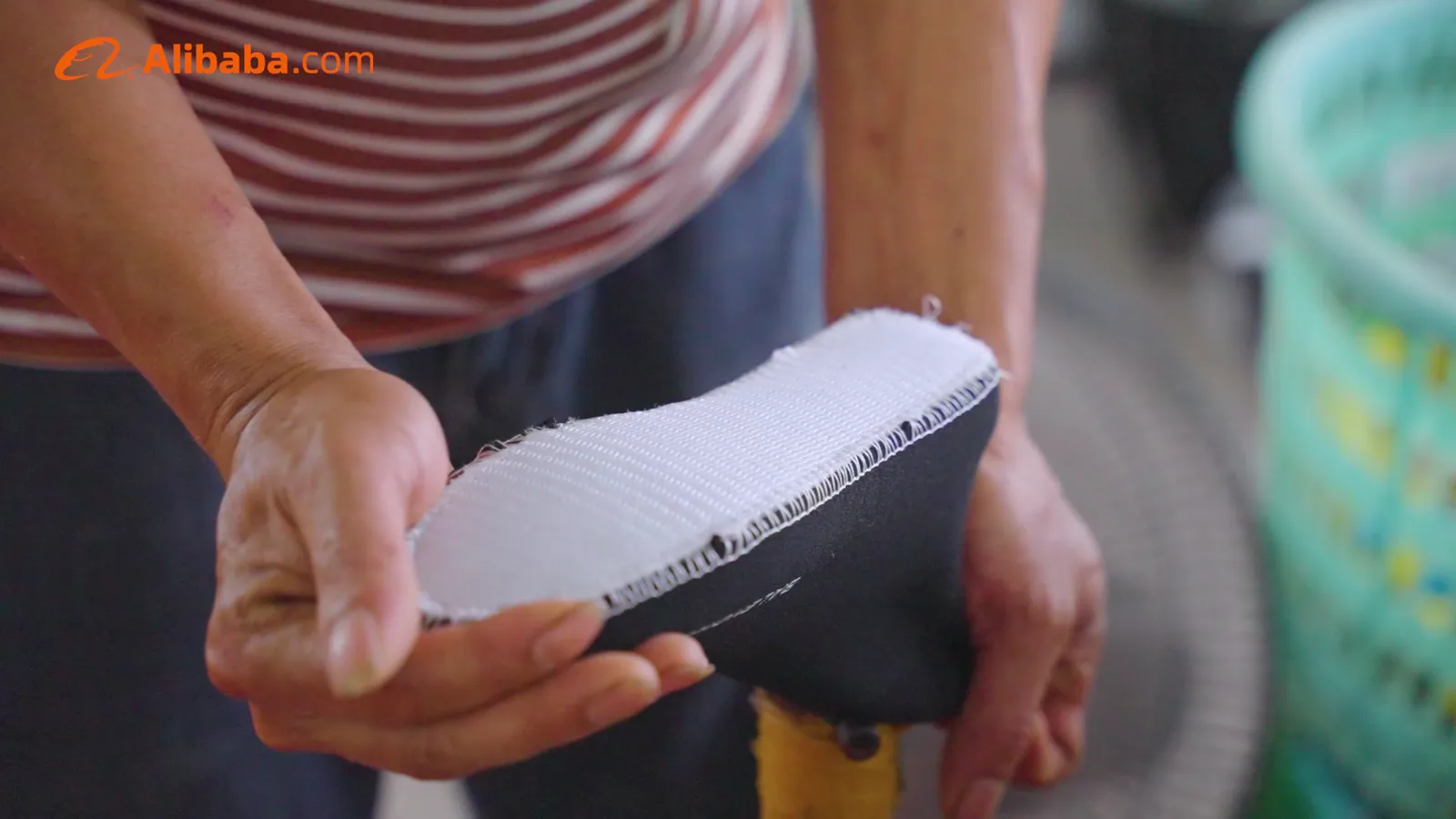 Manual upper finishing on a shoe last