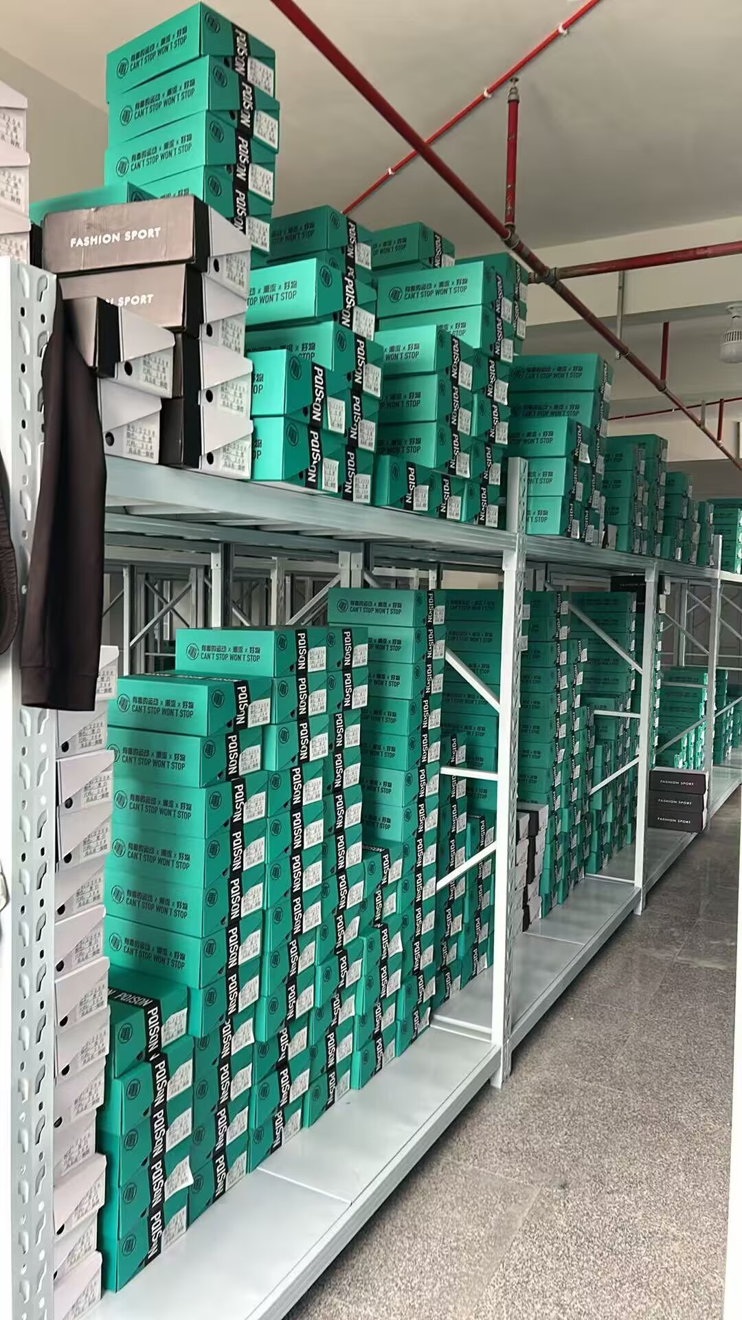 Footwear cartons prepared for order packing